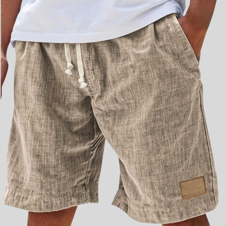 Men's Relaxed-Fit Drawstring Linen Casual Summer Shorts