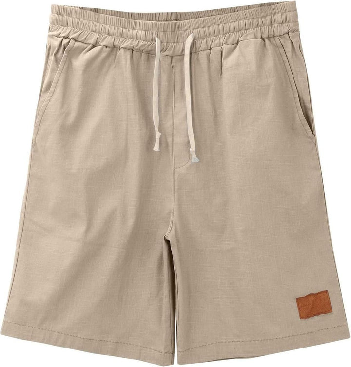 Men's Relaxed-Fit Drawstring Linen Casual Summer Shorts
