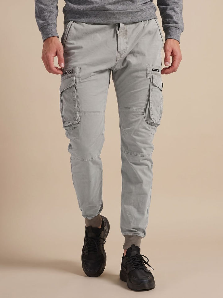 Men's Relaxed-Fit Elastic-Waist Cargo Jogger Pants