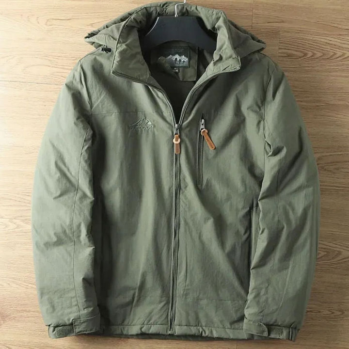 Men's Relaxed-Fit Hooded Zip-Front Outdoor Jacket - Green