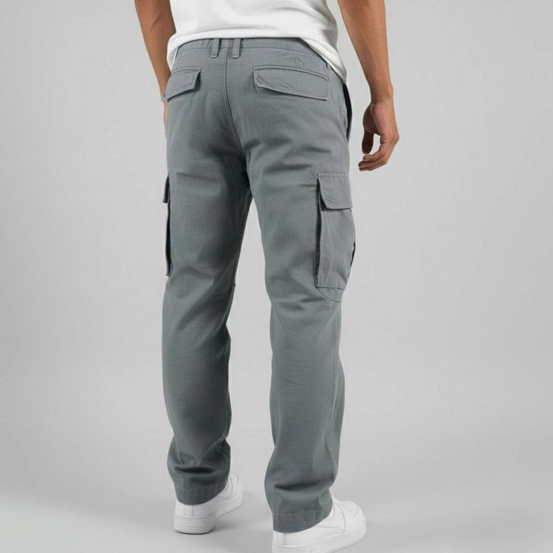 Men's Relaxed Fit Multi-Pocket Cargo Pants Streetwear