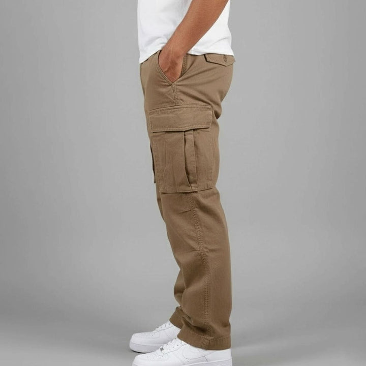 Men's Relaxed Fit Multi-Pocket Cargo Pants Streetwear