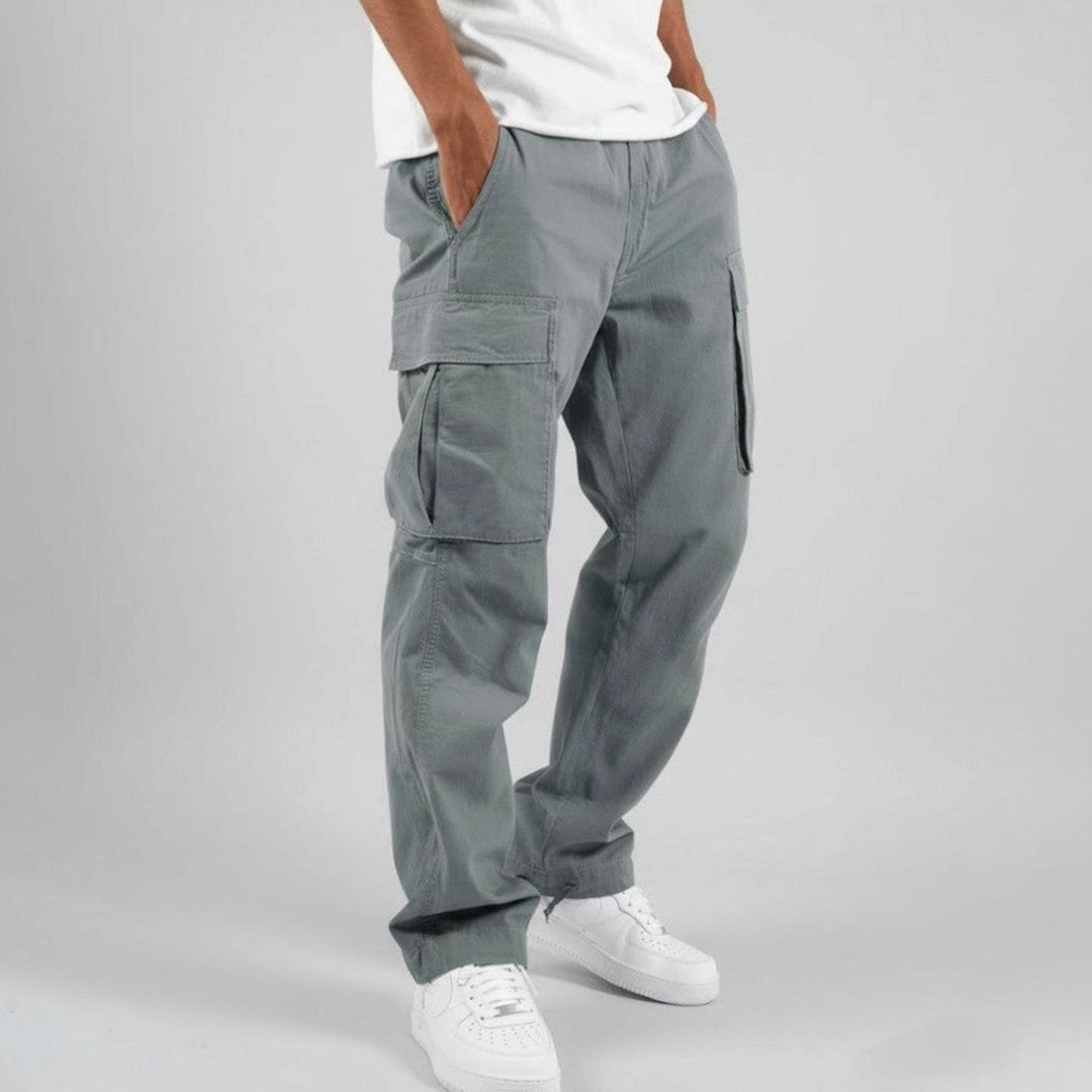 Men's Relaxed Fit Multi-Pocket Cargo Pants Streetwear