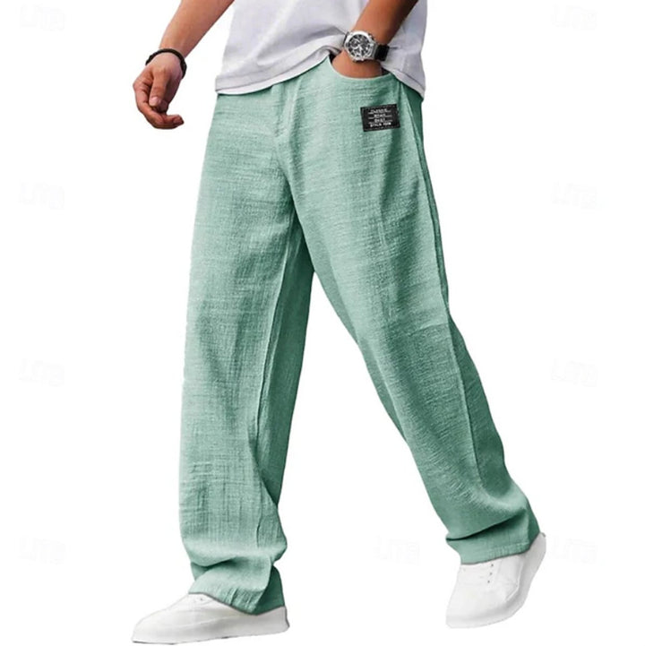 Men's Relaxed-Fit Wide-Leg Lightweight Casual Pants - Green