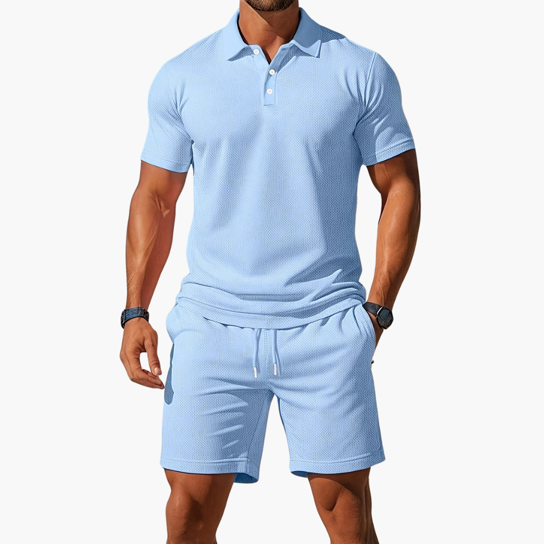 Gabriel | Men's Polo Shirt Shorts Casual Set