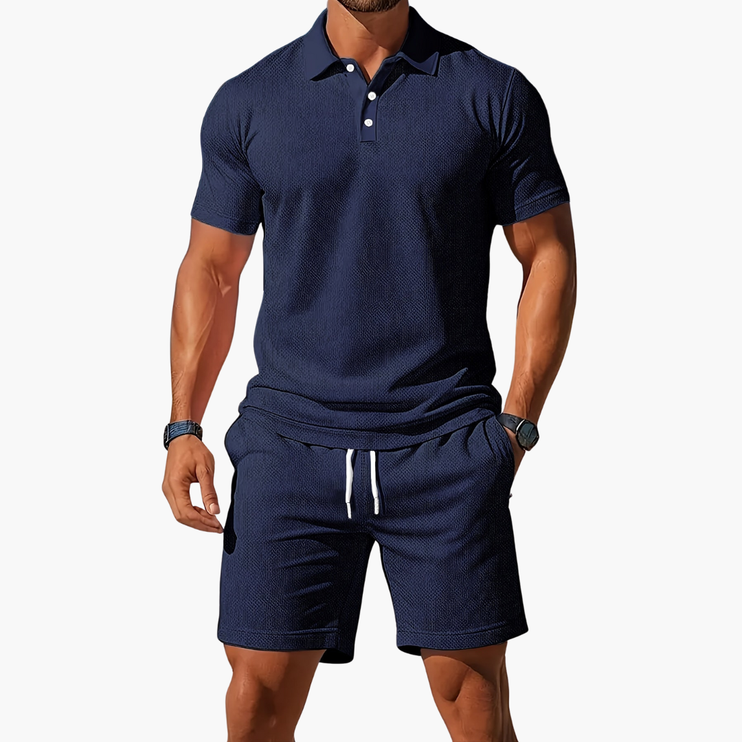 Gabriel | Men's Polo Shirt Shorts Casual Set