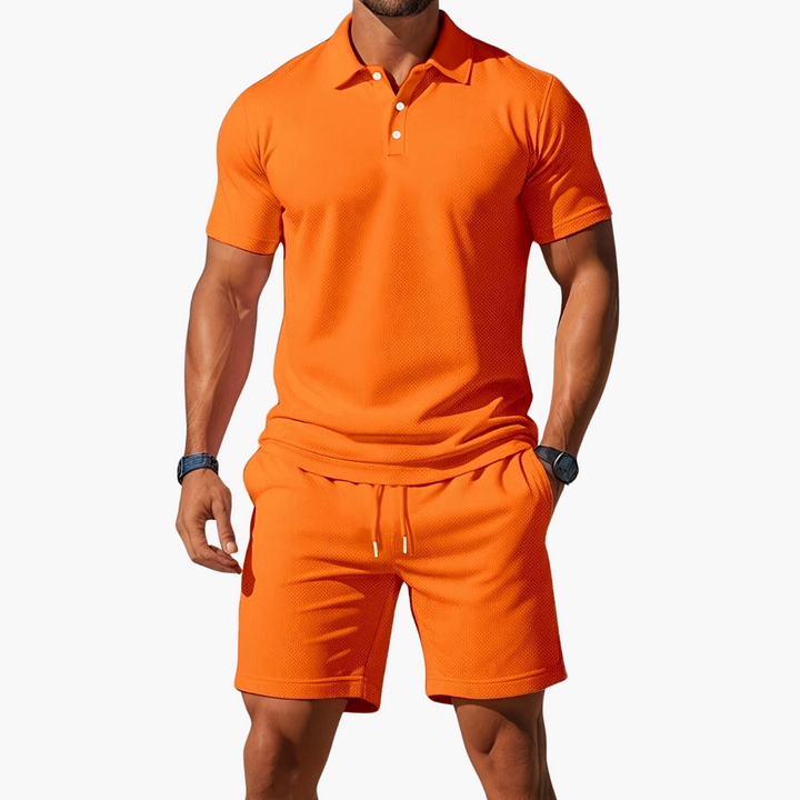 Gabriel | Men's Polo Shirt Shorts Casual Set