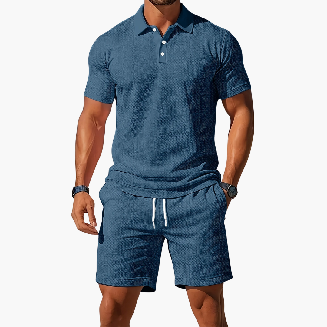 Gabriel | Men's Polo Shirt Shorts Casual Set