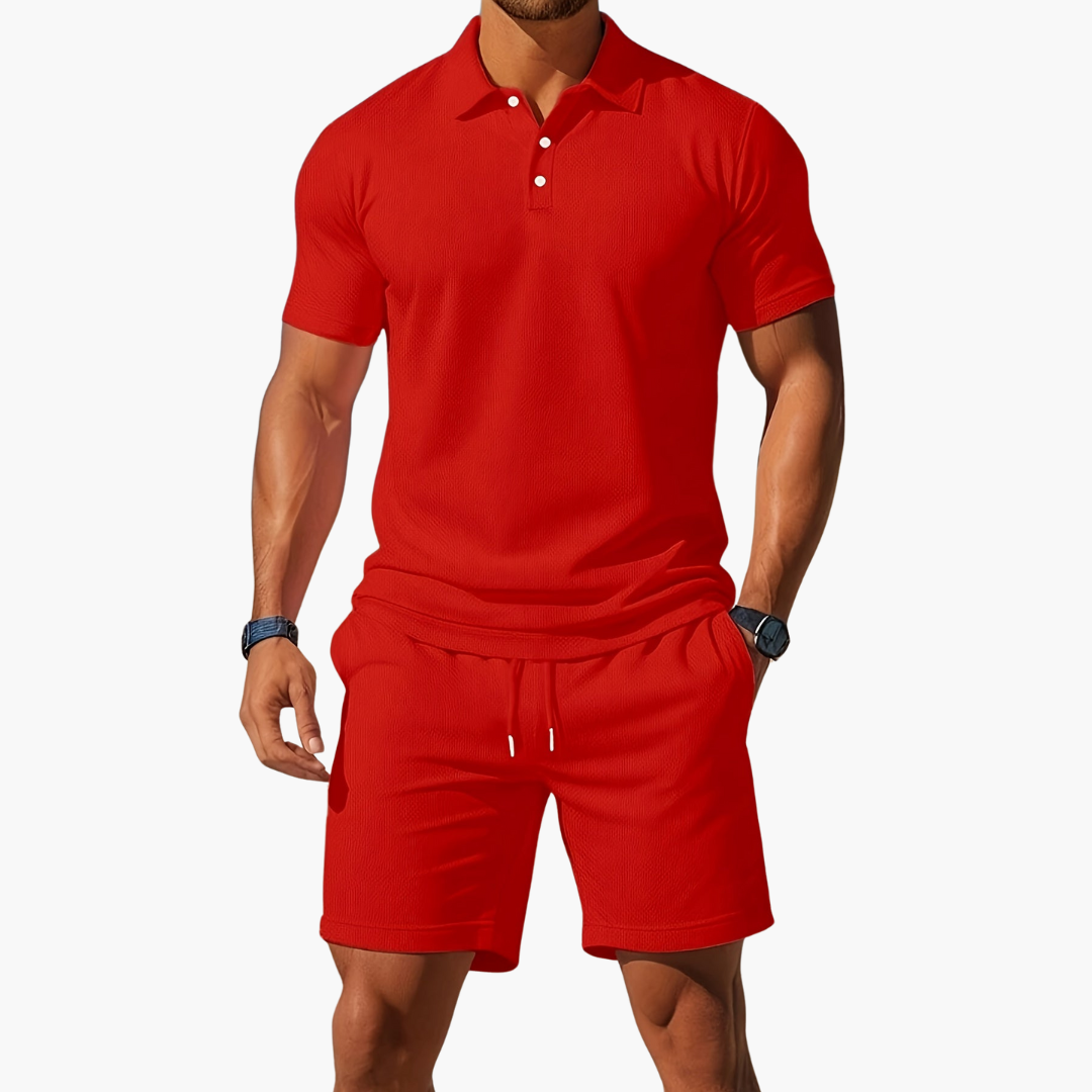 Gabriel | Men's Polo Shirt Shorts Casual Set