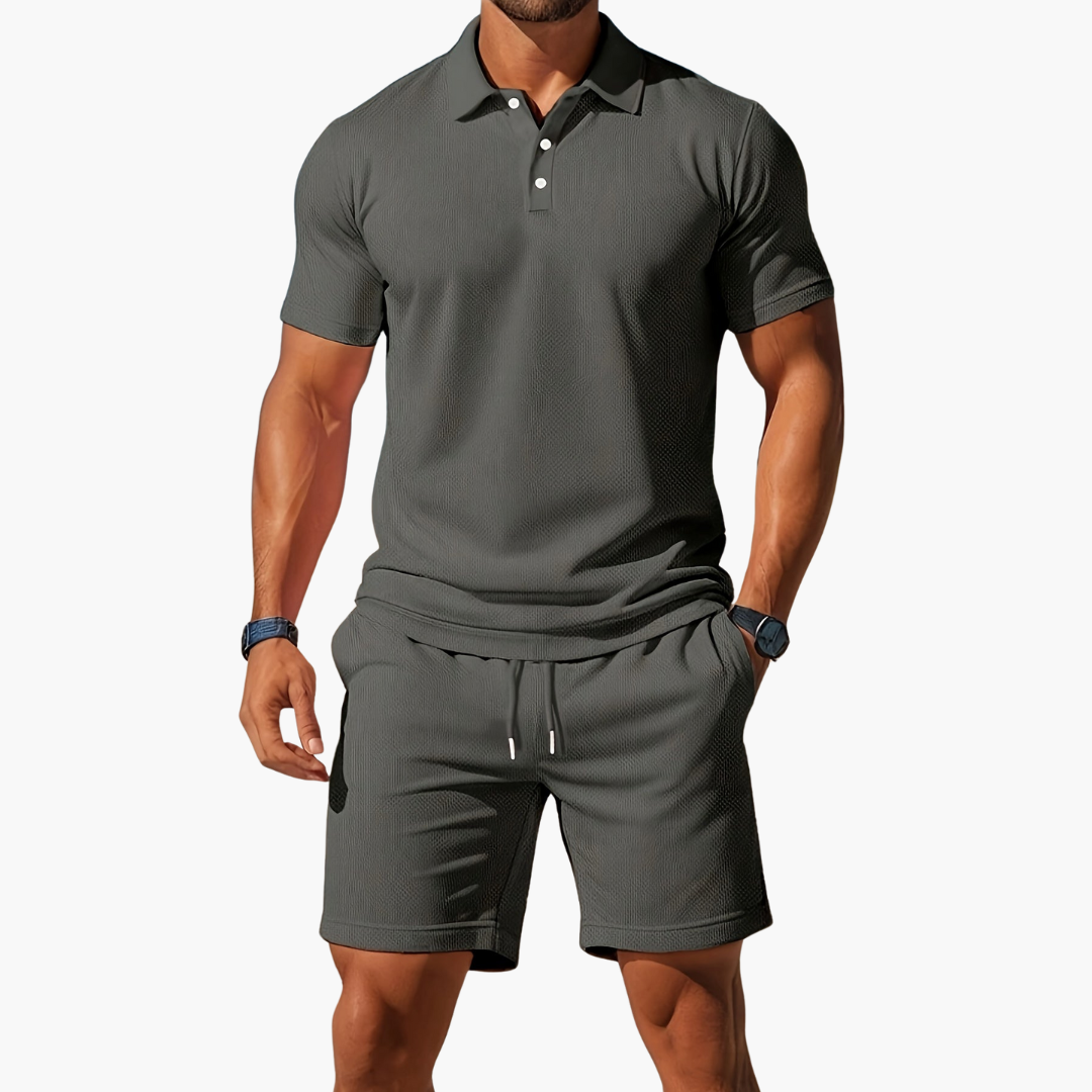 Gabriel | Men's Polo Shirt Shorts Casual Set