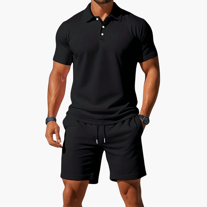 Gabriel | Men's Polo Shirt Shorts Casual Set