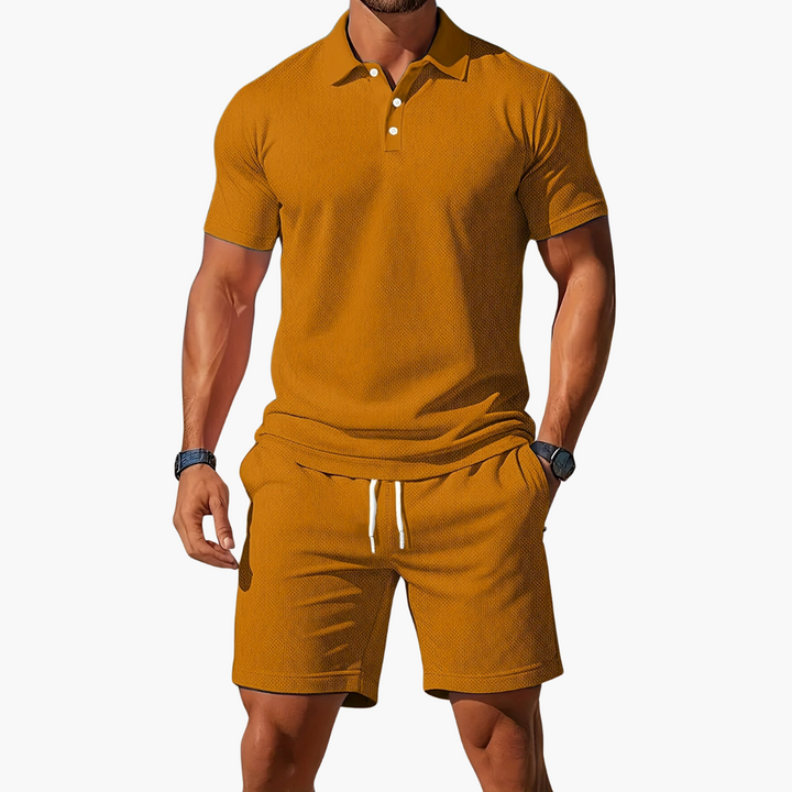 Gabriel | Men's Polo Shirt Shorts Casual Set