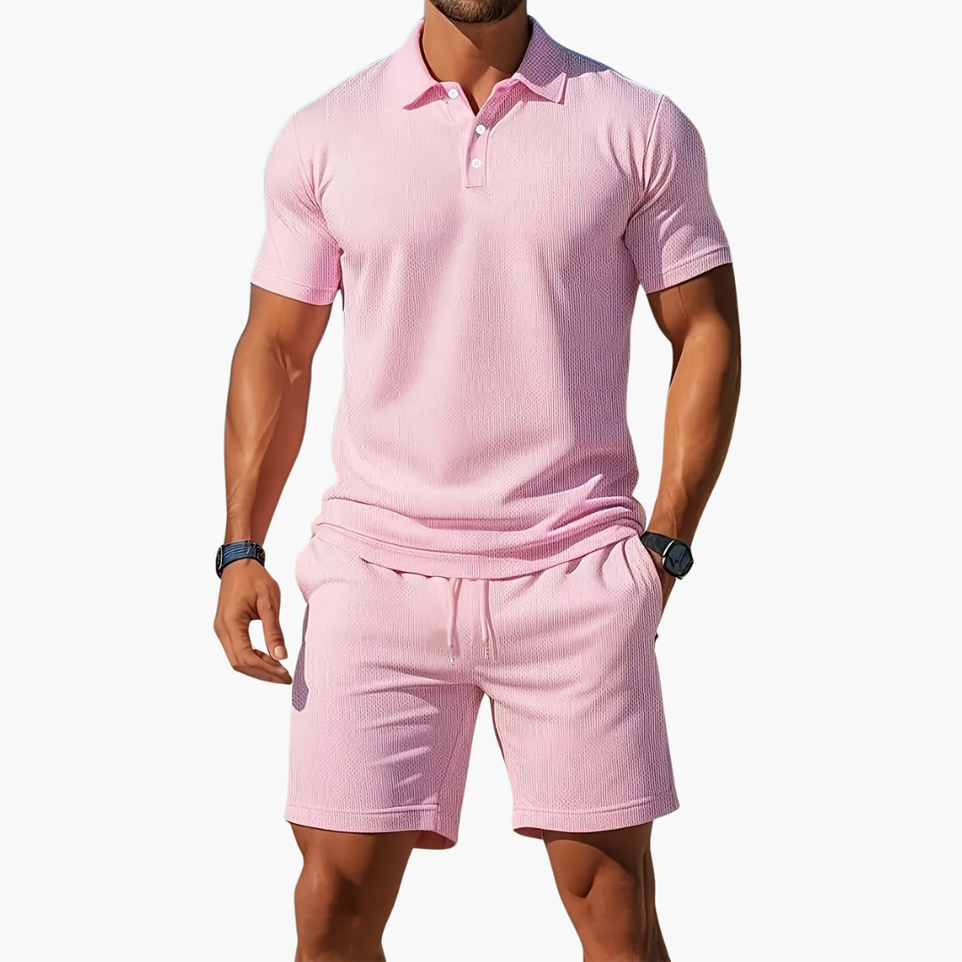 Gabriel | Men's Polo Shirt Shorts Casual Set