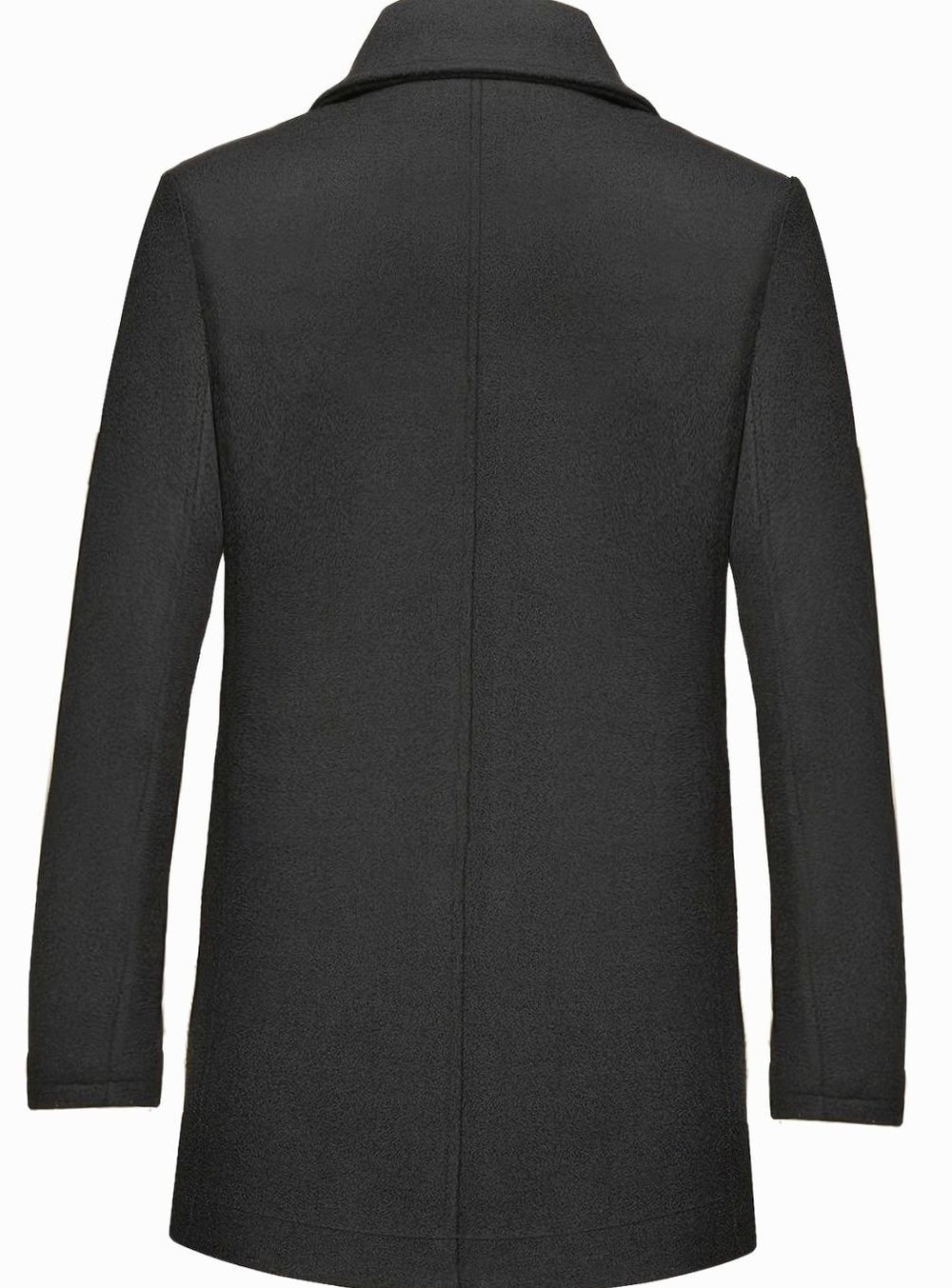 Men's Single-Breasted Wool Overcoat Tailored Lapel Coat