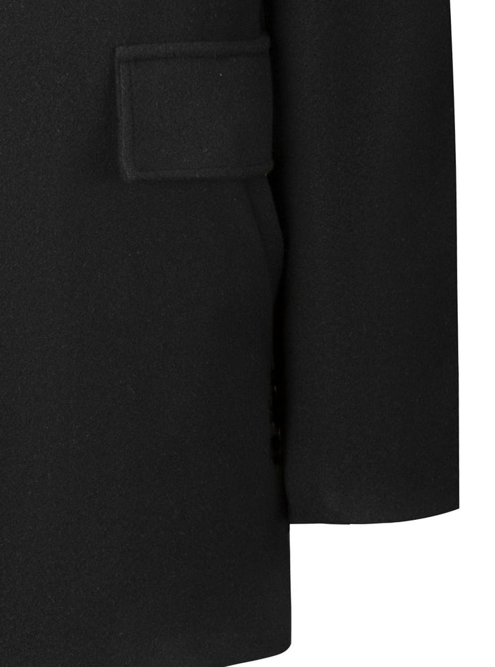 Men's Single-Breasted Wool Overcoat Tailored Turn-Down Collar