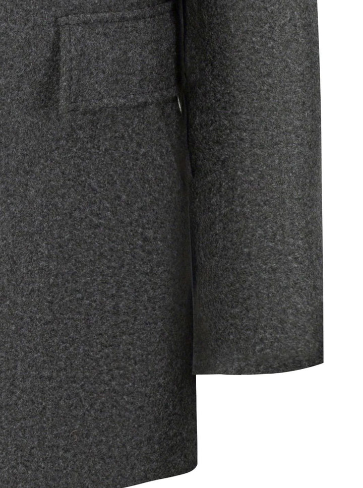 Men's Single-Breasted Wool Overcoat Tailored Turn-Down Collar