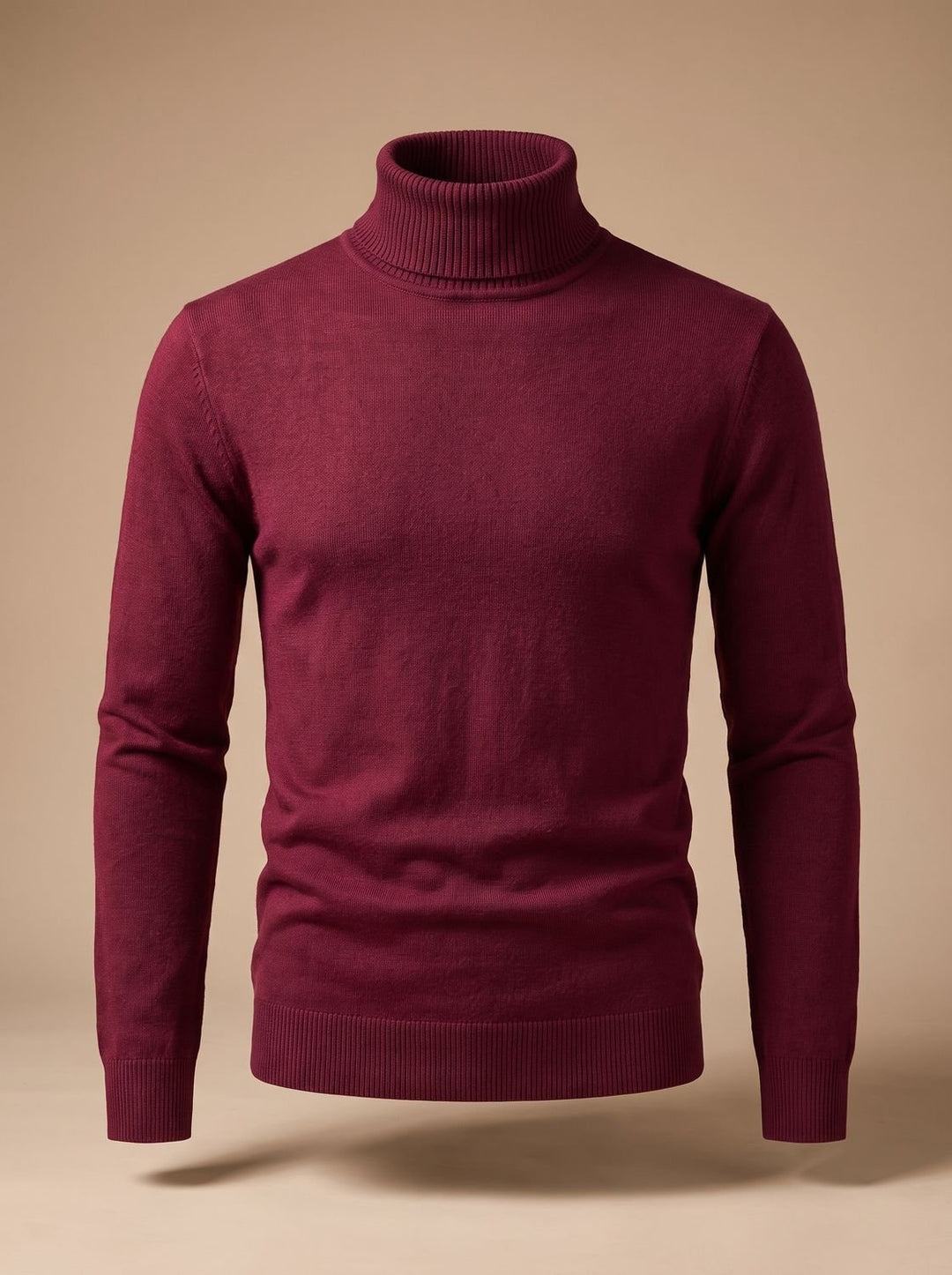Men's Slim-Fit Fine-Knit Turtleneck Pullover Sweater - Dark Gray