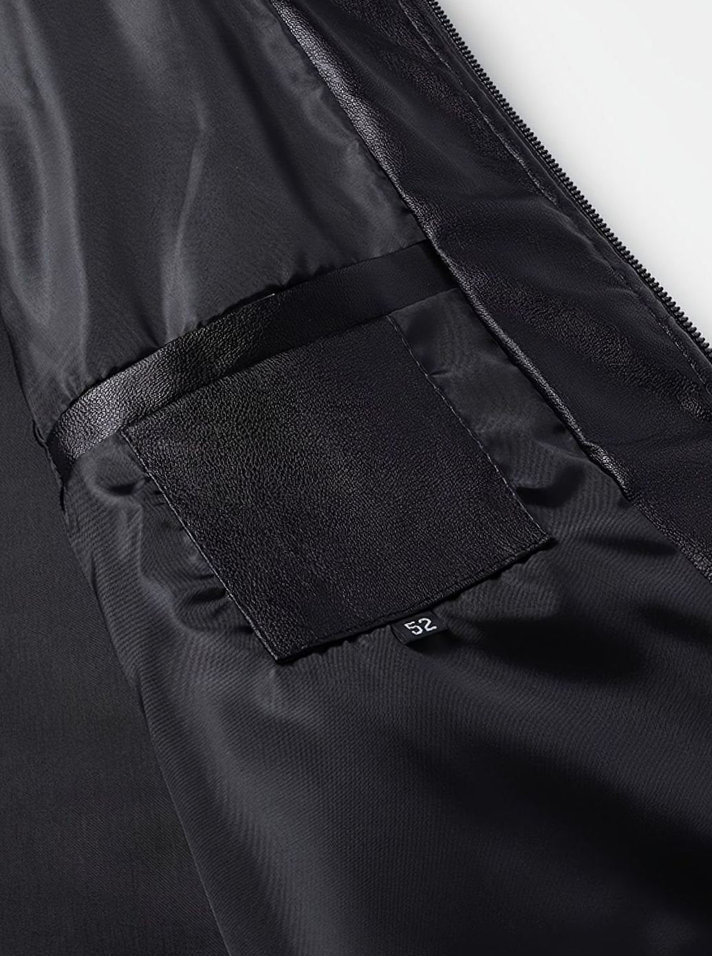 Men's Slim-Fit Full-Zip Faux Leather Bomber Jacket