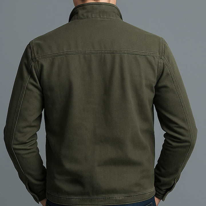 Men's Slim-Fit Stand-Collar Full-Zip Bomber Jacket