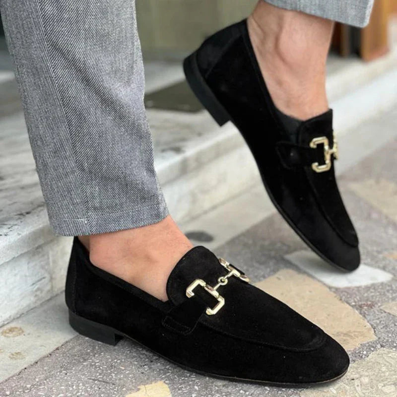 Connor | Men's Slip On Metal Detail Loafers