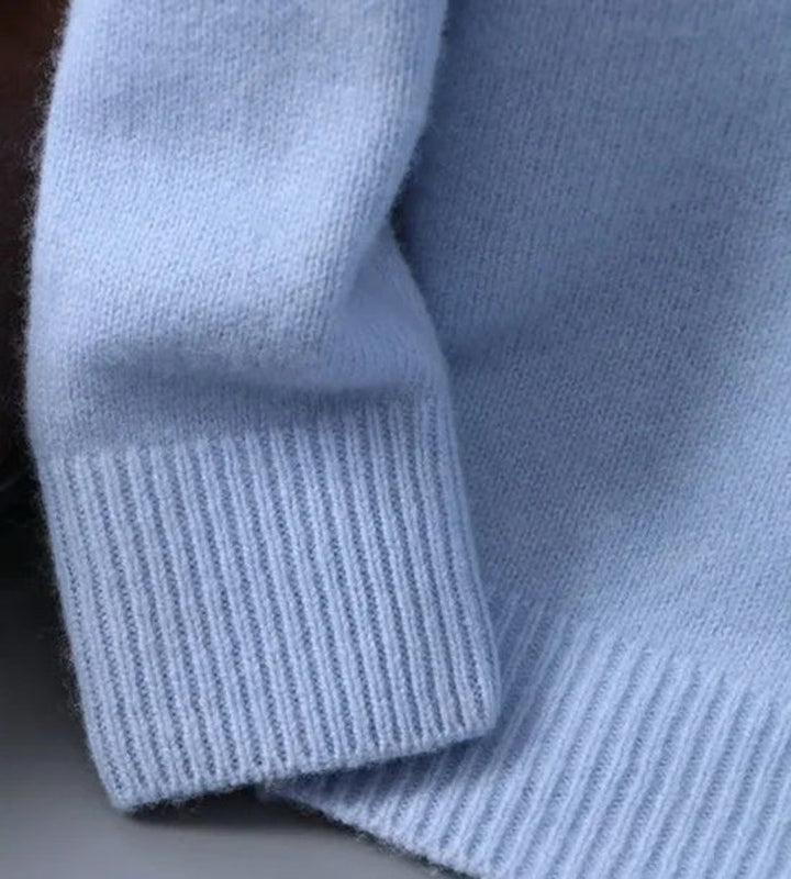 Men's Soft Mohair Crew Neck Knit Sweater Pullover