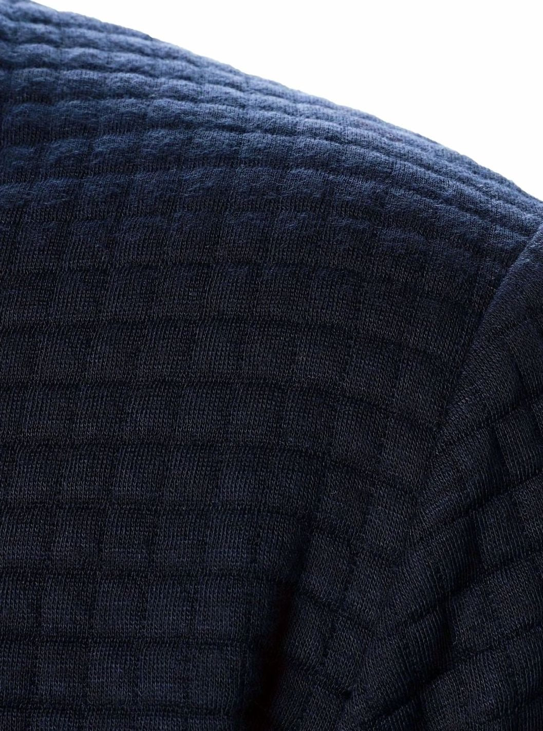 Men's Textured Grid Zip-Up Bomber Jacket