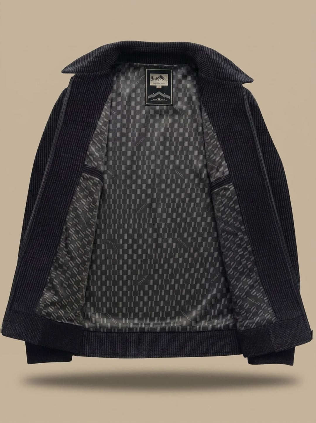 Men's Textured Quilted Zip-Front Relaxed-Fit Jacket