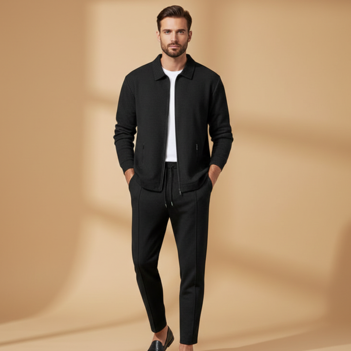 Christian | Men's Casual Zip Jacket Two Piece Set