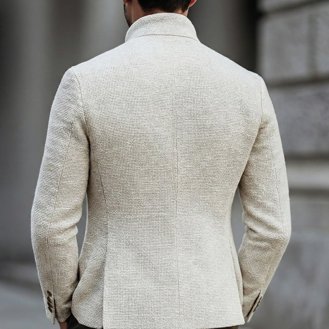 Men's Vintage-Inspired Stand Collar Single-Breasted Cardigan