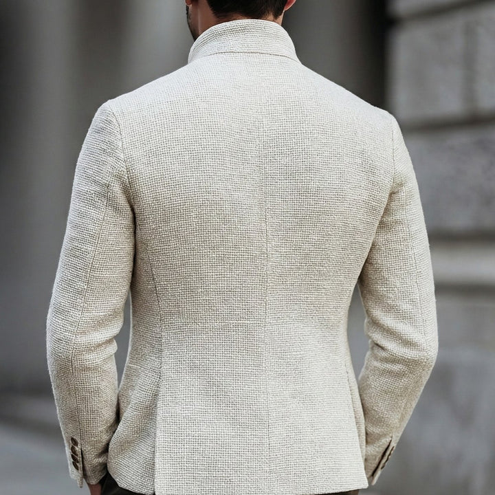 Men's Vintage-Inspired Stand Collar Single-Breasted Cardigan