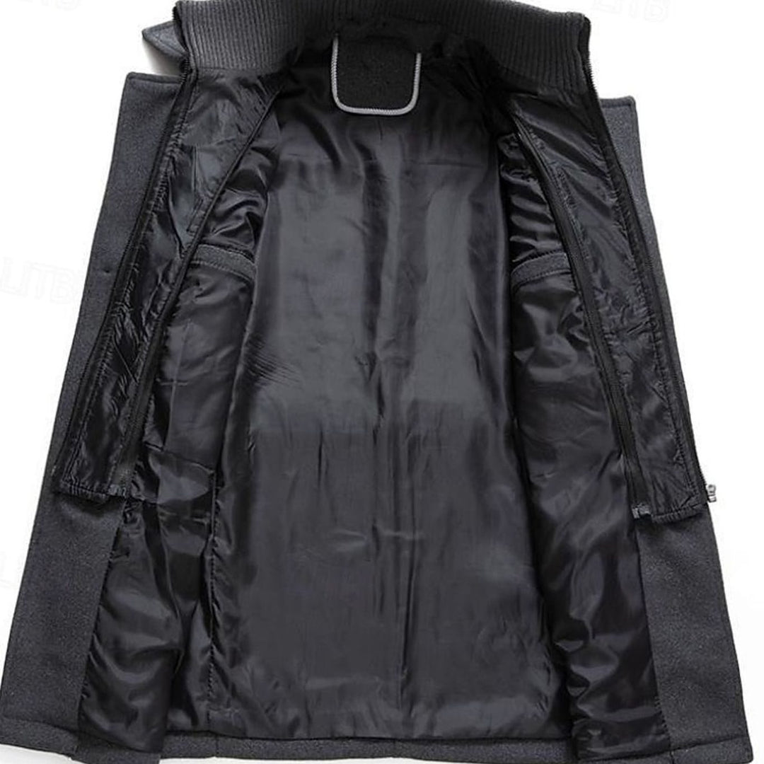 Men's Wool Coat Double-Breasted Tailored Overcoat