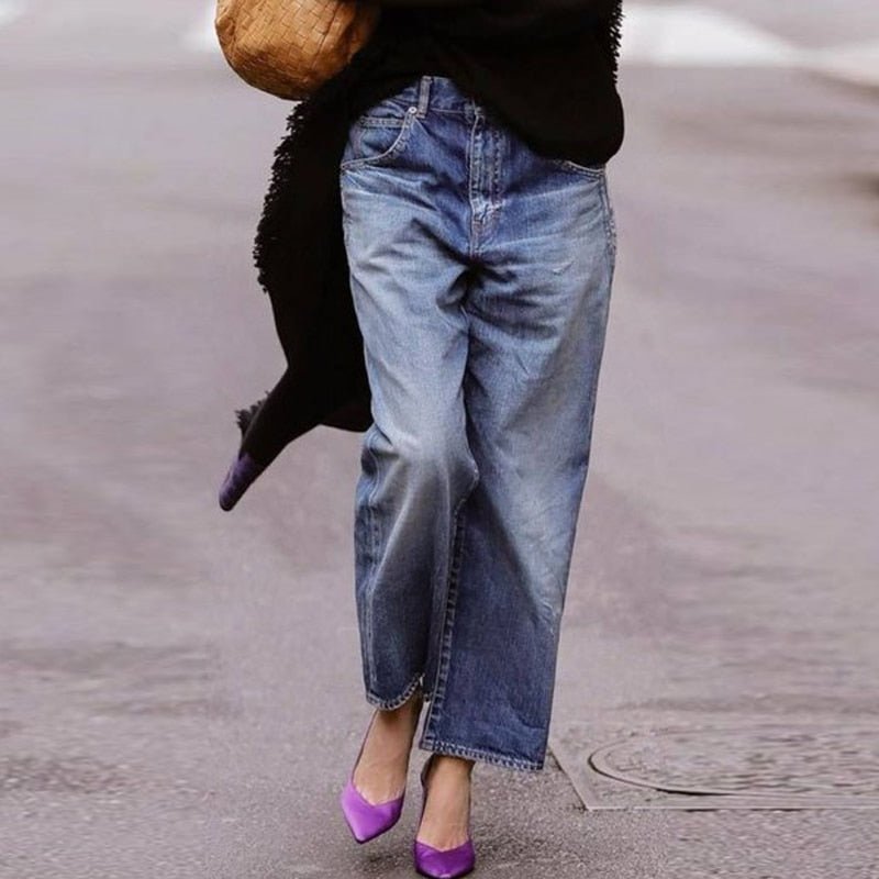 Samantha | Women’s Stylish Loose-Fit Wide-Leg Jeans