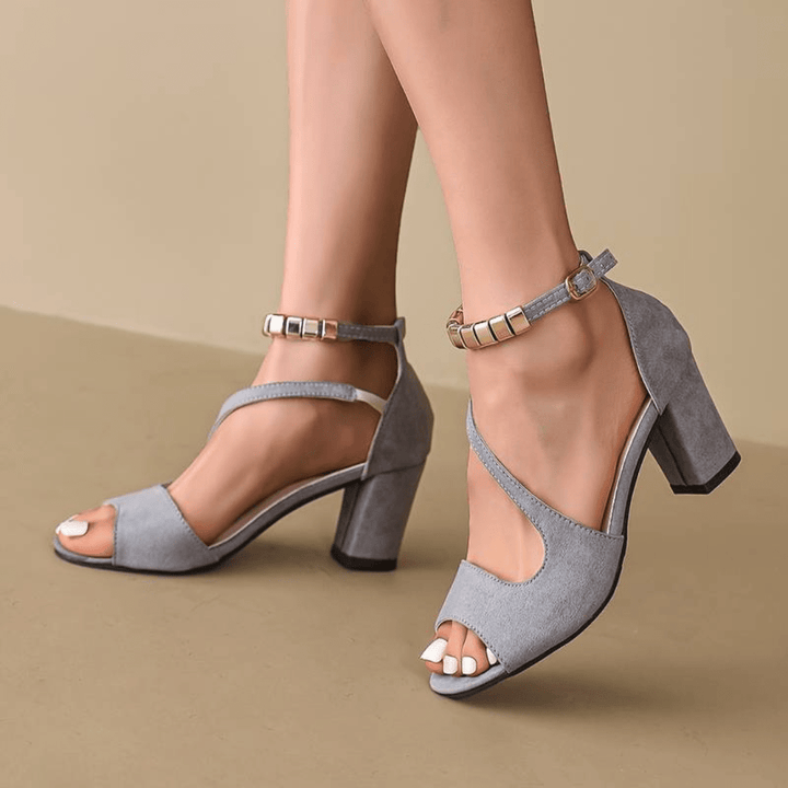 Jasmine | Women’s Classic Open-Toe Ankle Strap Heels