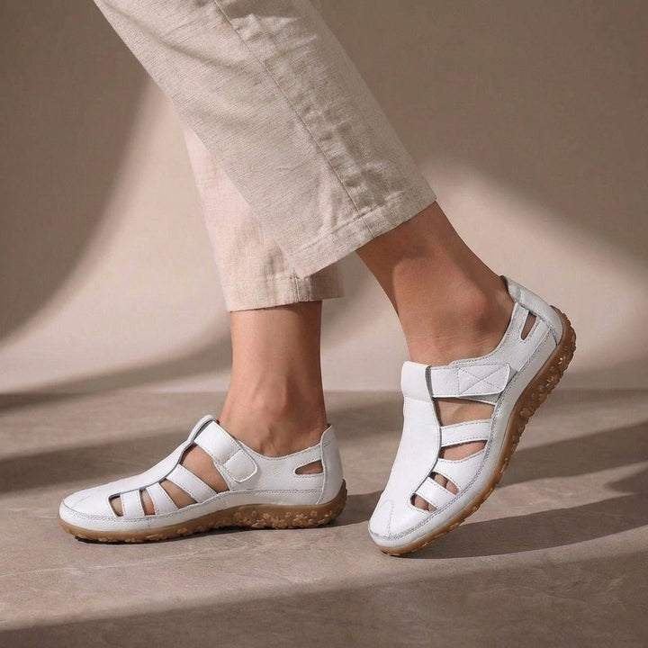 Orthopedic Closed-Toe Sandals Cutout Comfort Fit Women - White