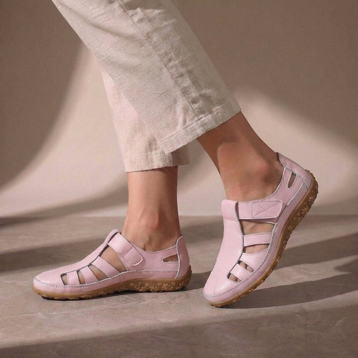 Orthopedic Closed-Toe Sandals Cutout Comfort Fit Women - Pink