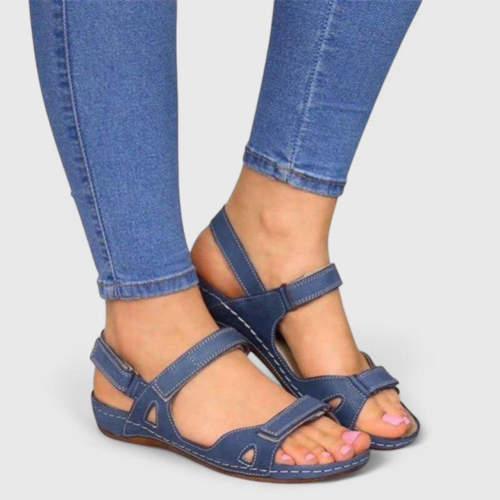 Orthopedic Comfort Sandals Adjustable Ankle Strap - Blue