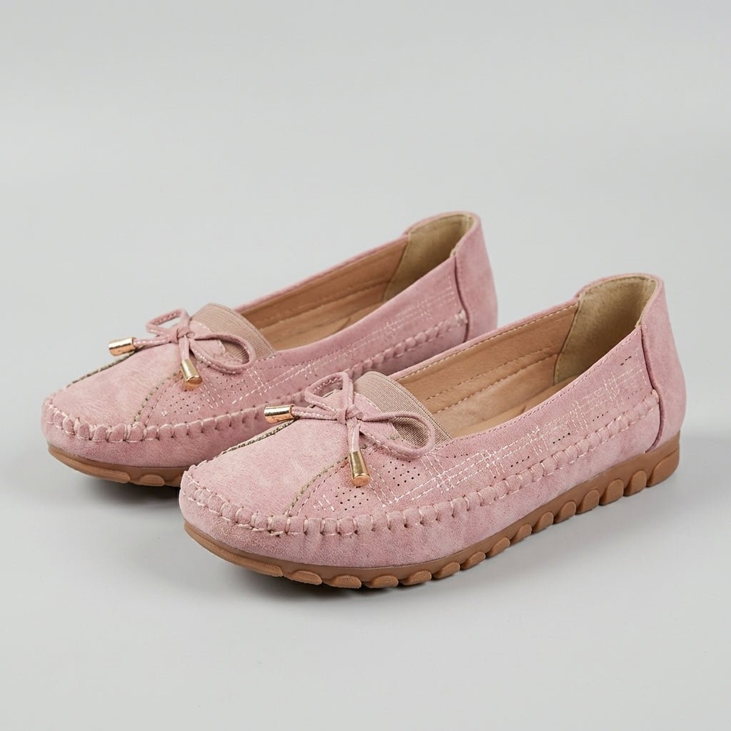 Orthopedic Loafers Slip-On Bow Perforated Comfort