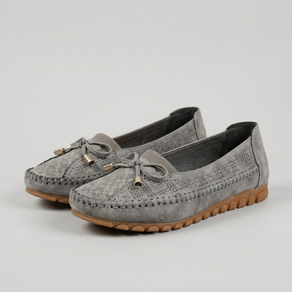 Orthopedic Loafers Slip-On Bow Perforated Comfort