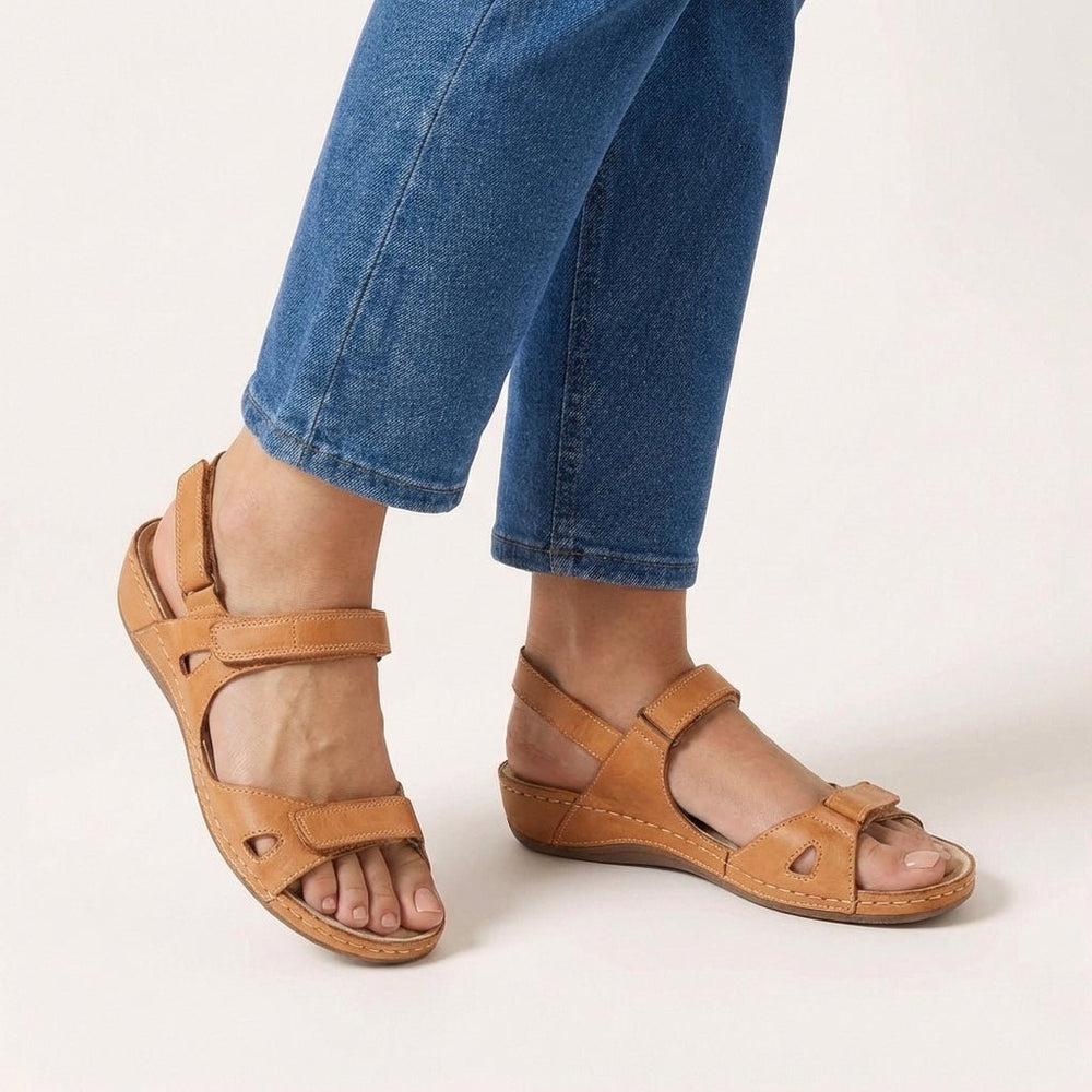 Orthopedic Sandals Adjustable Strap Open Toe Comfort - Auburn