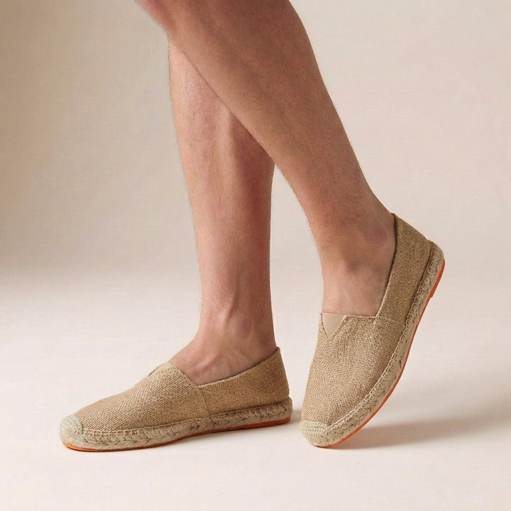 Orthopedic Slip-On Espadrilles Jute Sole Comfort Flats - Brown
