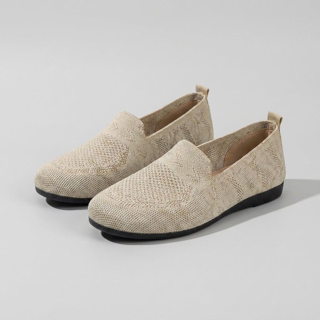 Orthopedic Slip-On Flats Knit Round Toe Comfort Support