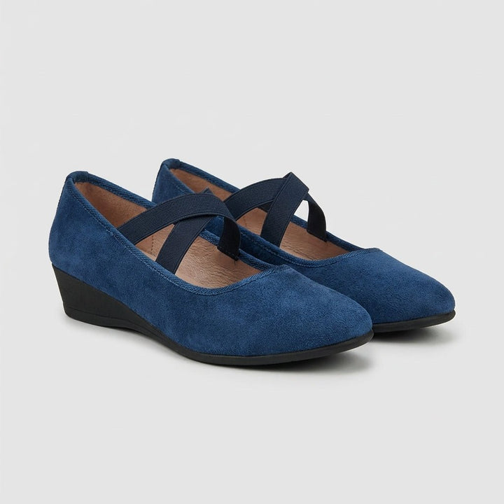 Orthopedic Wedge Flats Criss-Cross Straps Slip-On Comfort