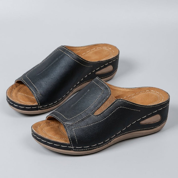 Orthopedic Wedge Sandals Slip-On Open-Toe Comfort Support