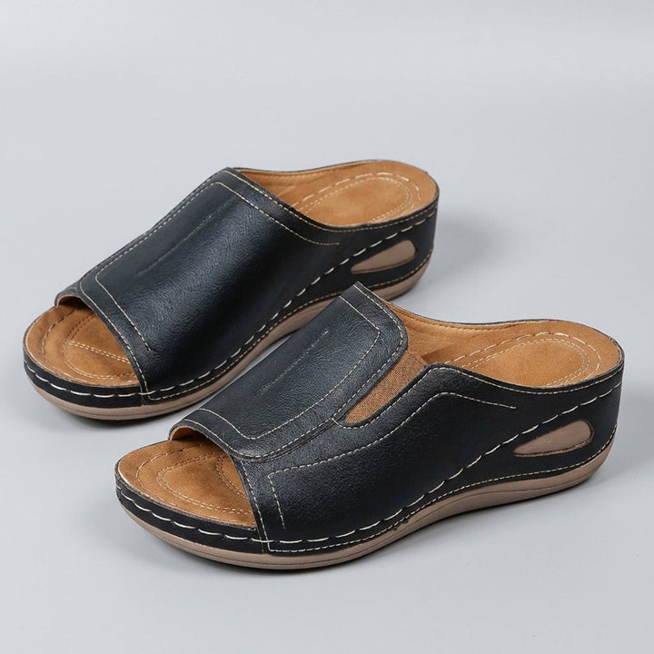 Orthopedic Wedge Sandals Slip-On Open Toe Comfort Support