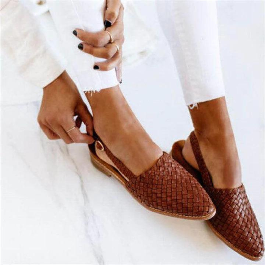 Gabriella | Women's Slip On Woven Flat Loafers