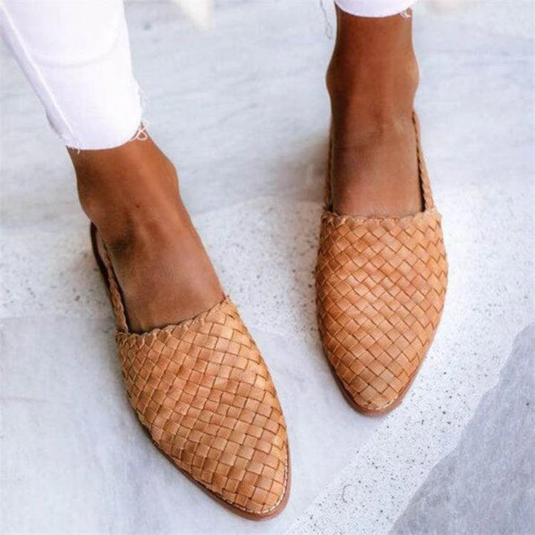 Gabriella | Women's Slip On Woven Flat Loafers