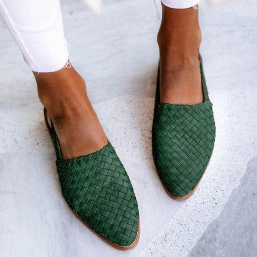 Gabriella | Women's Slip On Woven Flat Loafers
