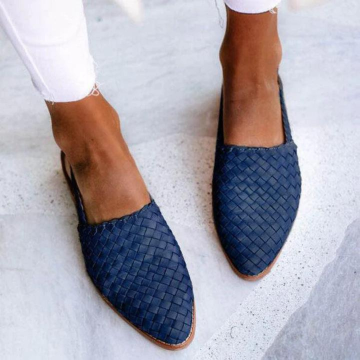 Gabriella | Women's Slip On Woven Flat Loafers