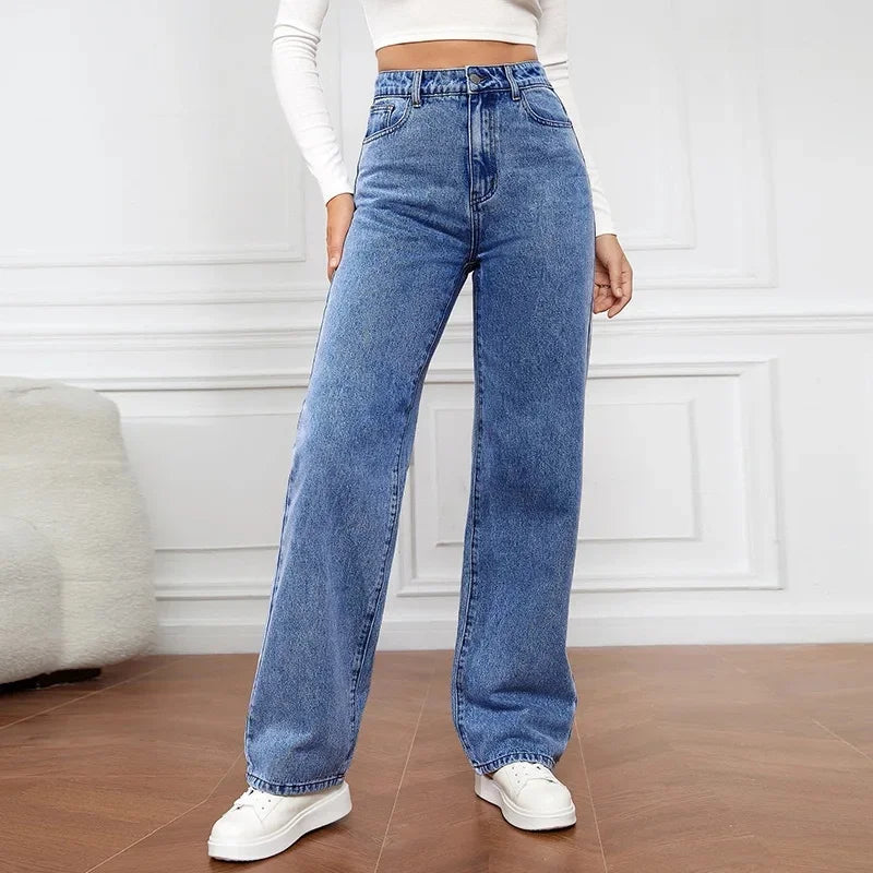 Bella | Women's High Waist Wide Leg Jeans