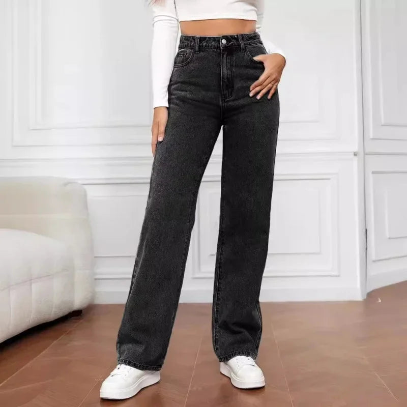 Bella | Women's High Waist Wide Leg Jeans